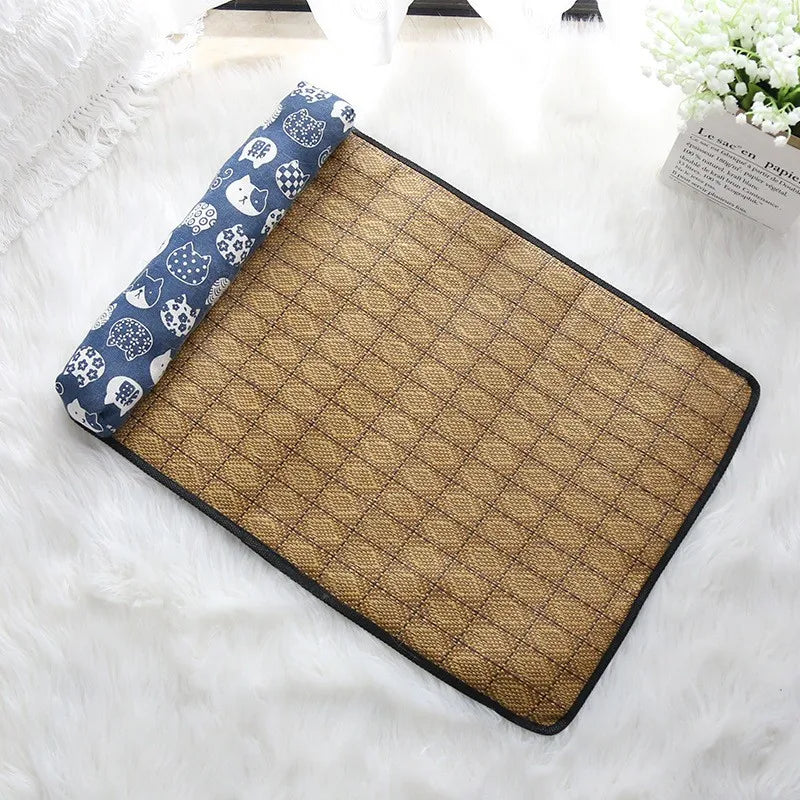 Natural Rattan Cooling Pet Mat