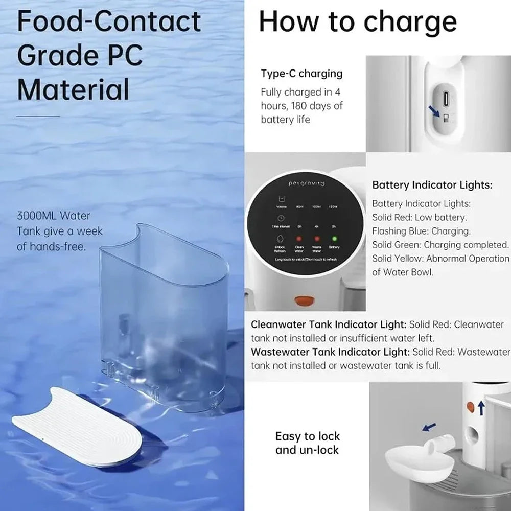 Smart Auto-Fill Pet Water Dispenser