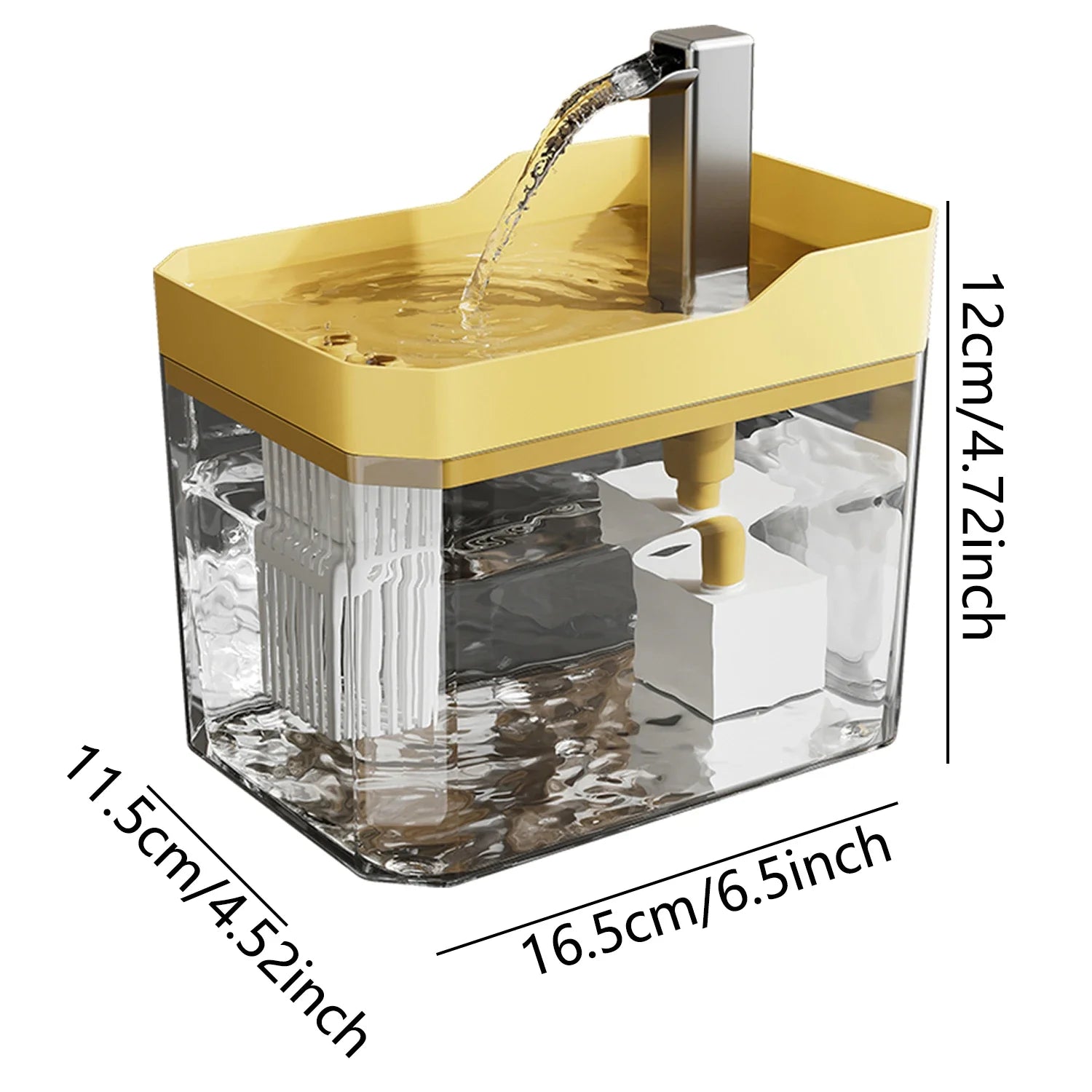 Transparent Auto Filter Cat Water Fountain