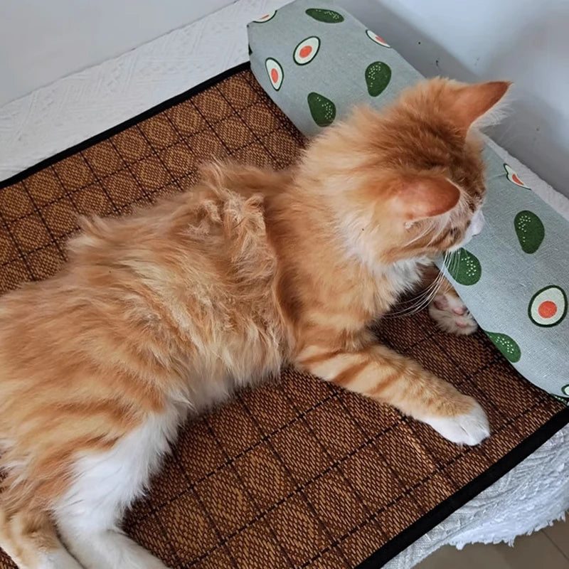 Natural Rattan Cooling Pet Mat
