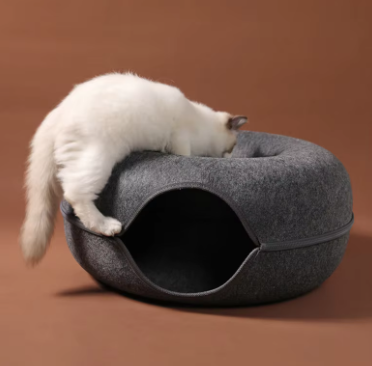 Donut Cat Tunnel Pet Bed