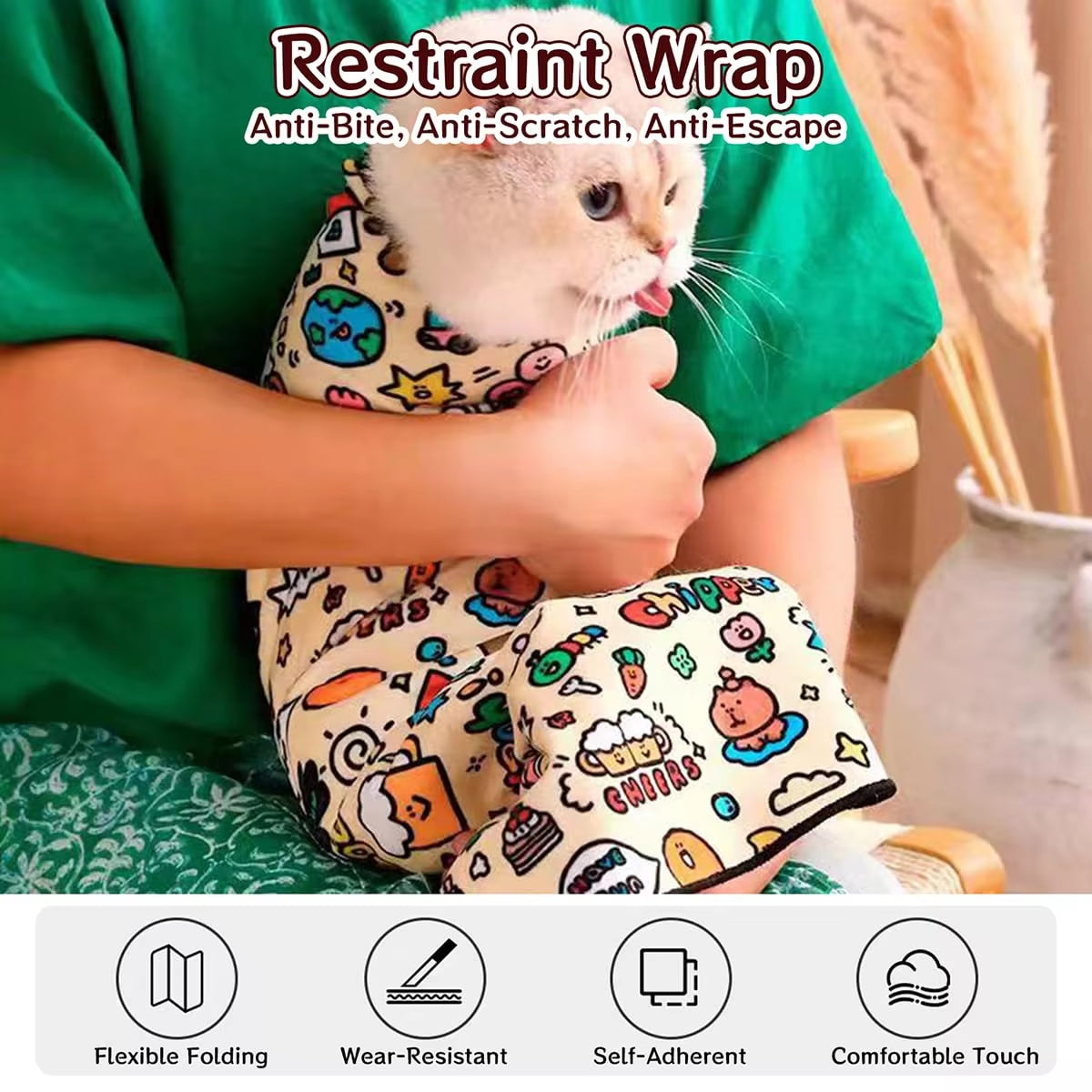 Pet Grooming Adhesive Restraint Cloth