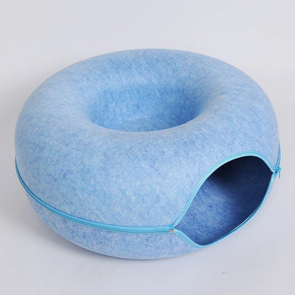 Donut Cat Tunnel Pet Bed