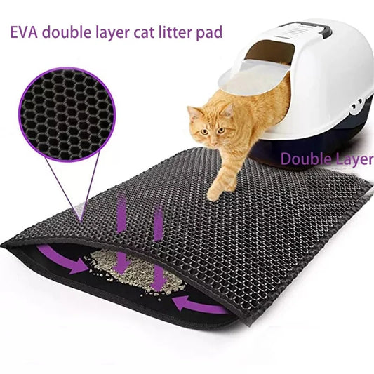 Double-Layer EVA Cat Litter Mat