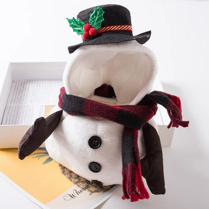 Cozy Christmas Snowman Pet Costume