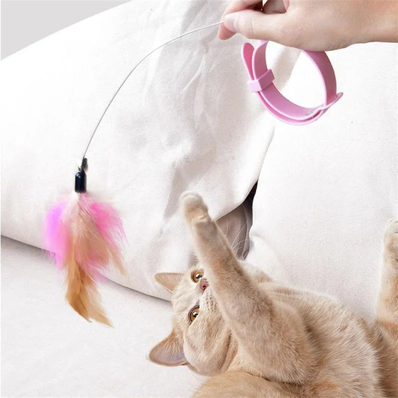 Cat Collar Feather Toy