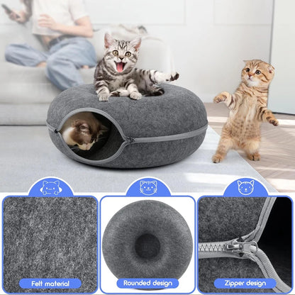 Donut Cat Tunnel Pet Bed