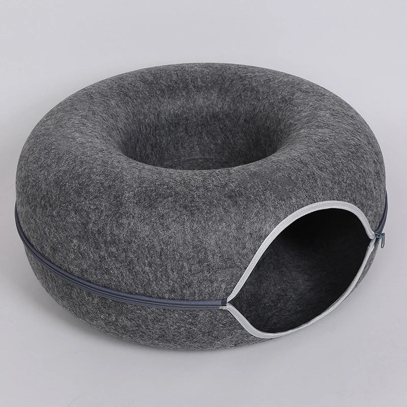 Donut Cat Tunnel Pet Bed