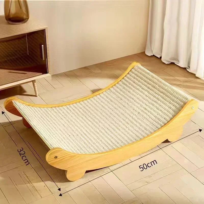 Wooden Cat Scratch Bed