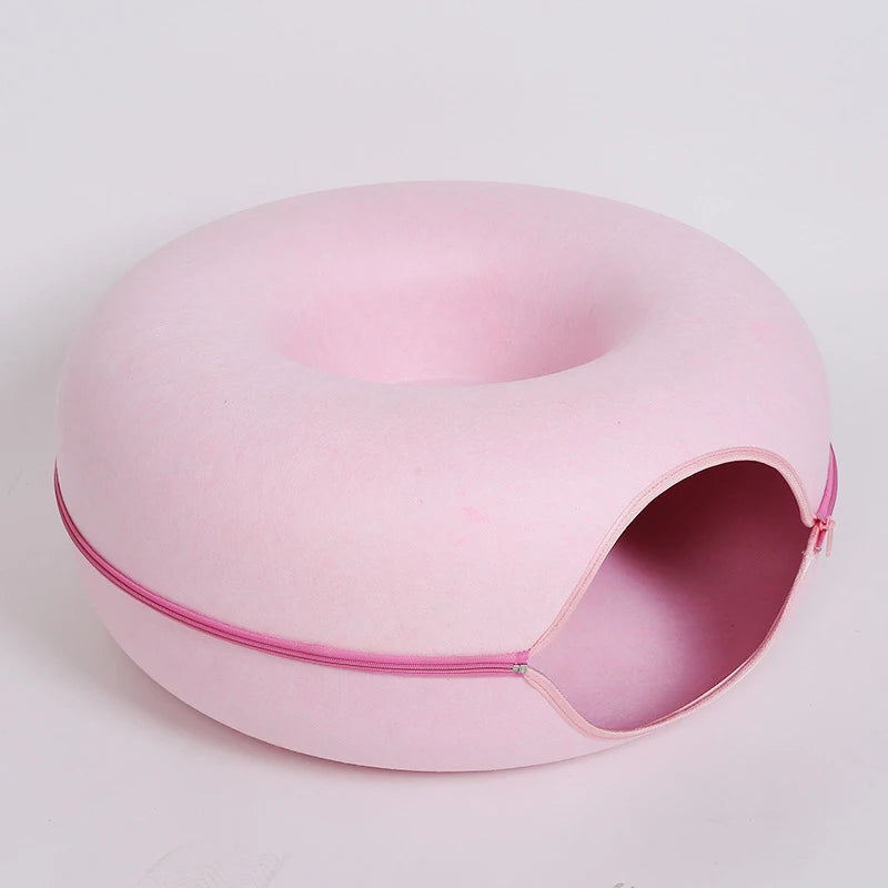 Donut Cat Tunnel Pet Bed