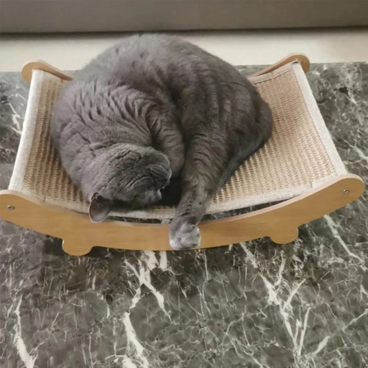 Wooden Cat Scratch Bed