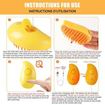 Steam Spray Grooming Brush